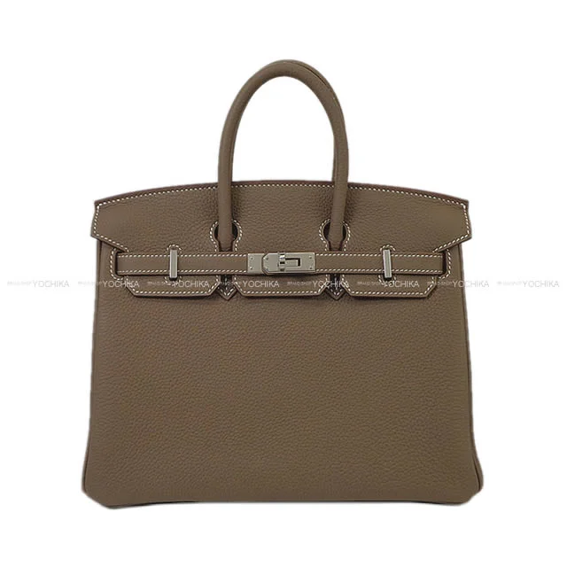 HERMES Handbag Birkin25 Etoupe Veau Togo Silver HW Stamp W[BRAND NEW][Authentic]