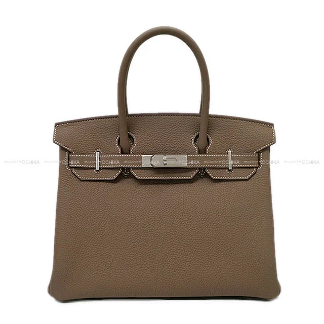 HERMES Handbag Birkin30 Etoupe Veau Togo Silver HW Stamp B[BRAND NEW][Authentic]