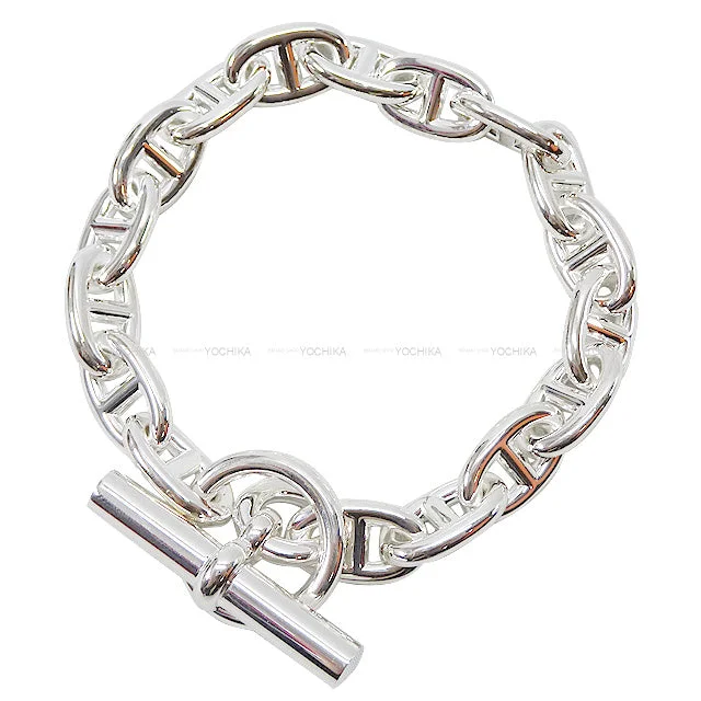 HERMES bracelet Chaine D'ancre MM 17links Silver925[EXCELLENT][Authentic]