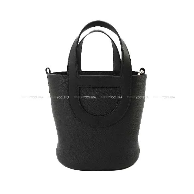 HERMES Handbag In the Loop 18 Noir (Black) Taurillon Clemence/Veau Swift Silver HW Stamp B[BRAND NEW][Authentic]