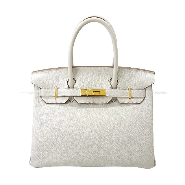 HERMES Handbag Birkin30 New Gris Perle Veau Togo Gold HW Stamp B[BRAND NEW][Authentic]