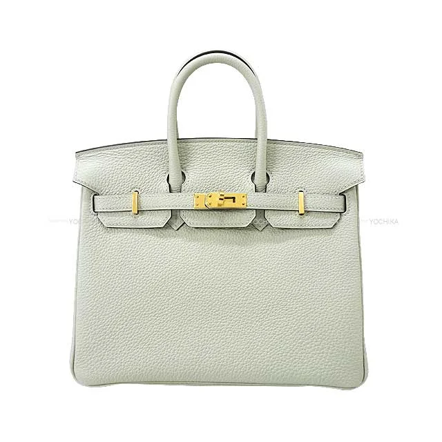 HERMES Handbag Birkin25 Gris Neve Veau Togo Gold HW Stamp B[BRAND NEW][Authentic]