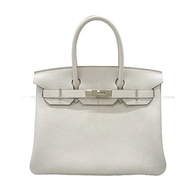 HERMES Handbag Birkin30 New Gris Perle Veau Togo Silver HW Stamp B[BRAND NEW][Authentic]