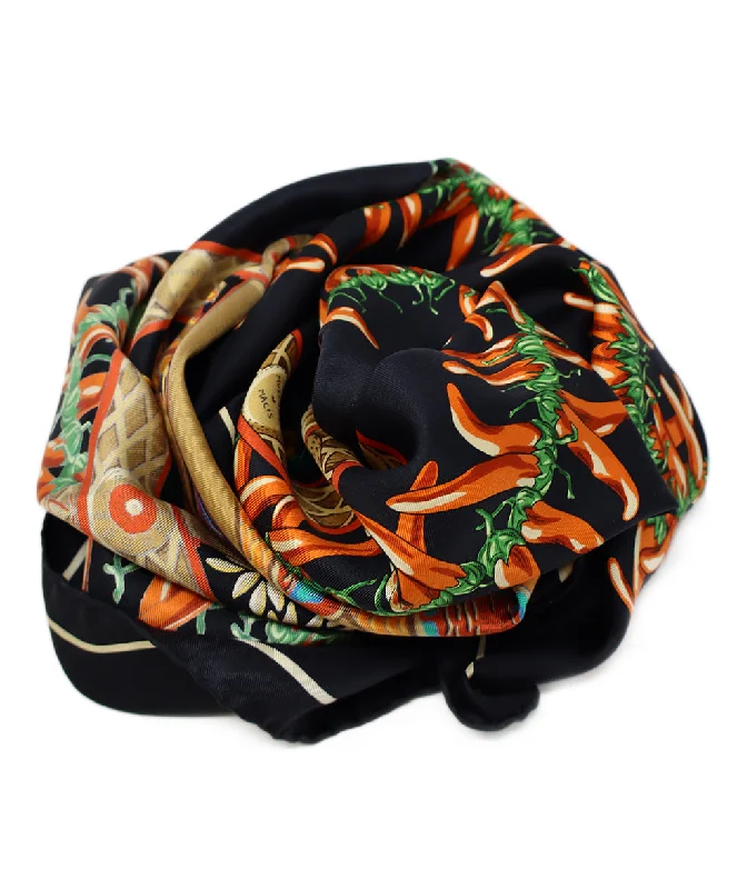 Hermes Aux Pays Des Epices Print Scarf