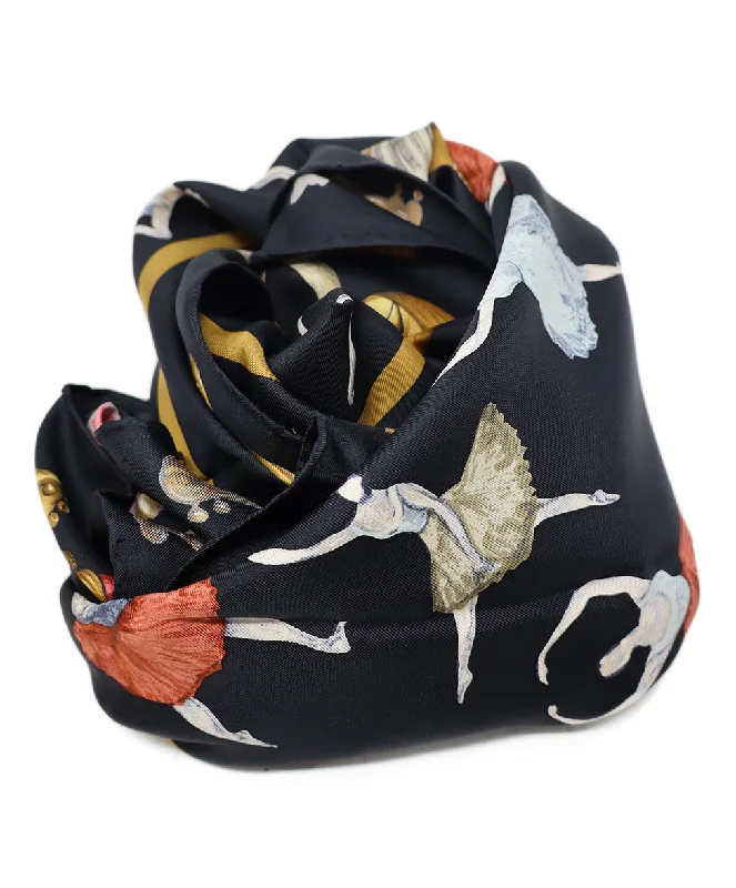 Hermes Ballerinas & Instruments Print Scarf