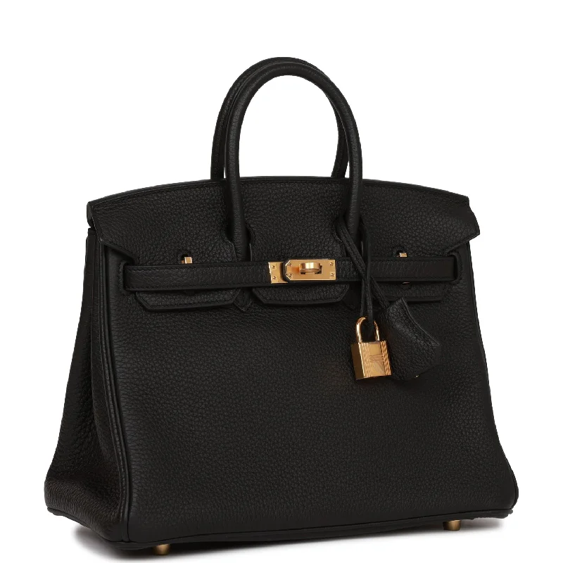 Hermes Birkin 25 Black Togo Gold Hardware