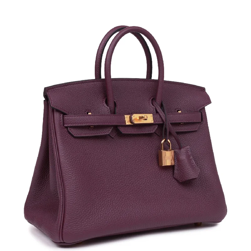 Hermes Birkin 25 Cassis Togo Gold Hardware