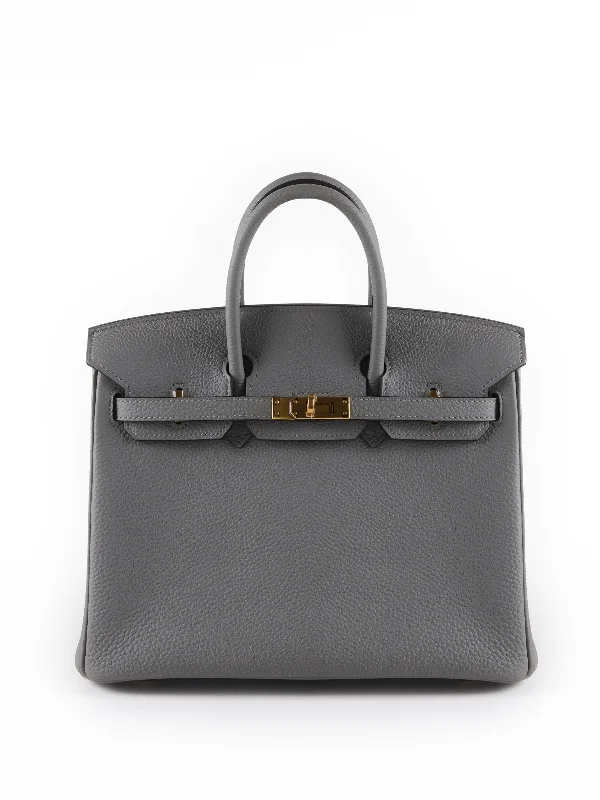 HERMÈS BIRKIN 25CM GRIS MOUETTE Togo Leather with Gold Hardware