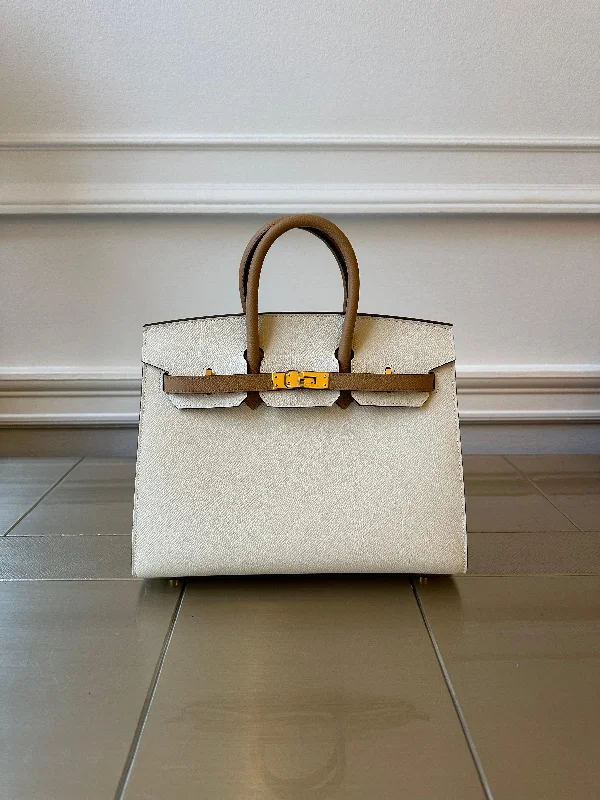 HERMÈS BIRKIN 25CM HSS SPECIAL ORDER CRAIE & BISCUIT Epsom Leather with Gold Hardware