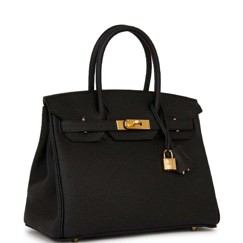 Hermes Birkin 30 Black Togo Gold Hardware