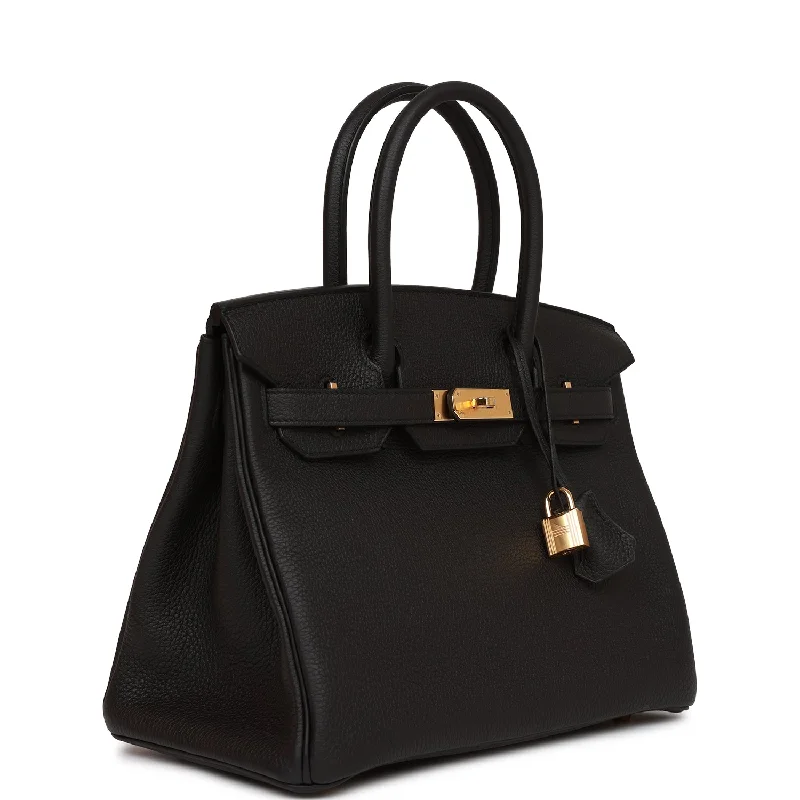 Hermes Birkin 30 Black Togo Gold Hardware