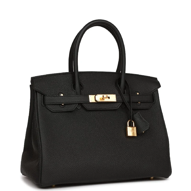 Hermes Birkin 30 Black Togo Gold Hardware