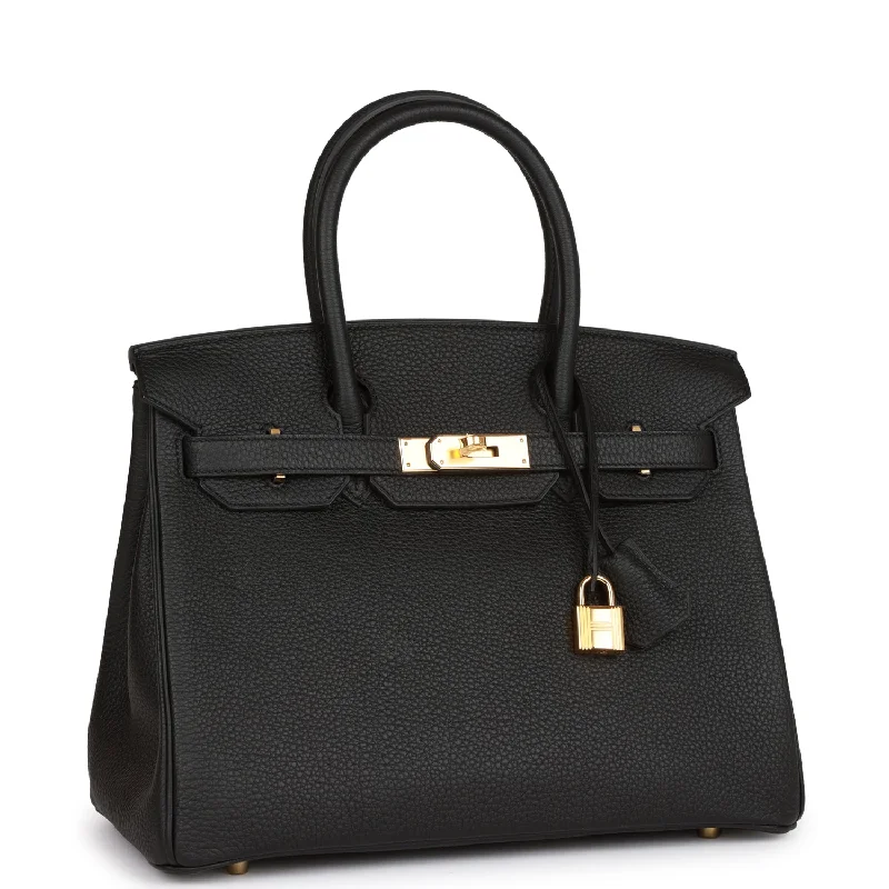 Hermes Birkin 30 Black Togo Gold Hardware