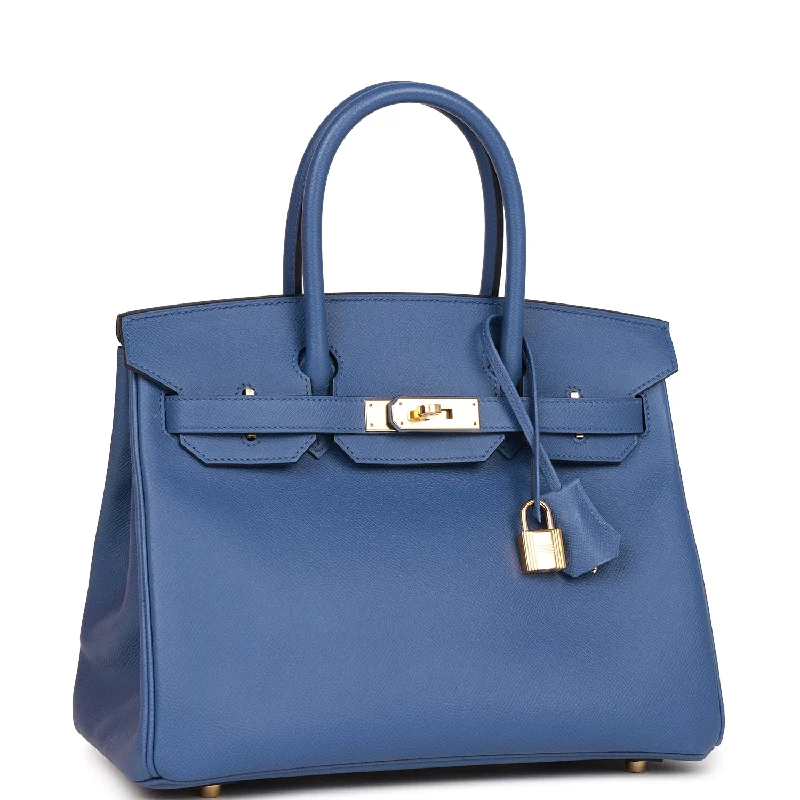 Hermes Birkin 30 Bleu Brighton Epsom Gold Hardware