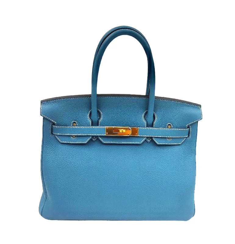 Hermes Birkin 30 Blue Jean Togo GHW #T SKC1396