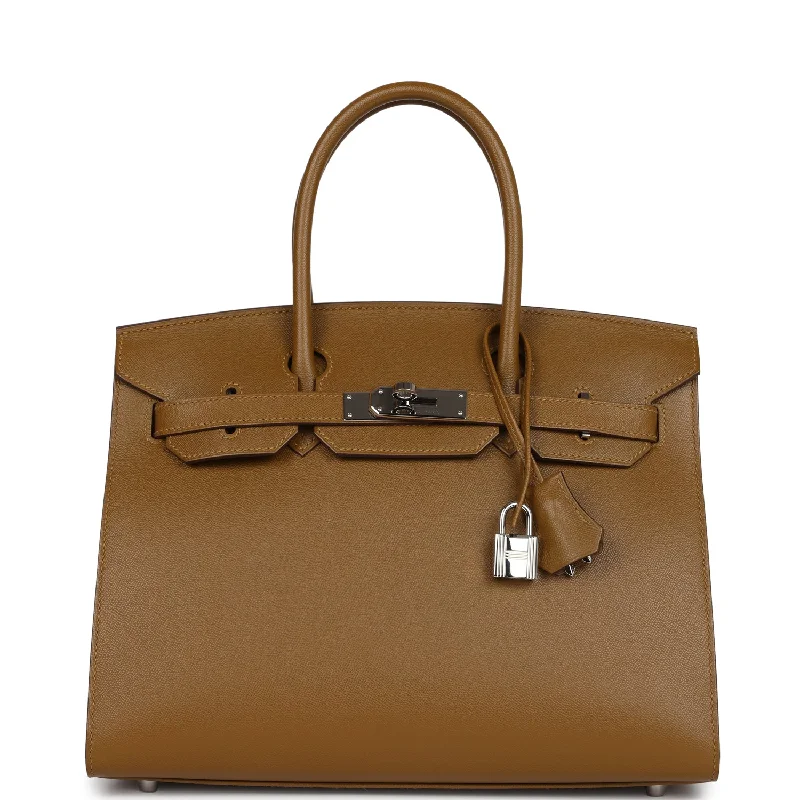 Pre-owned Hermes Birkin Sellier 30 Bronze Dore Madame Palladium Hardware