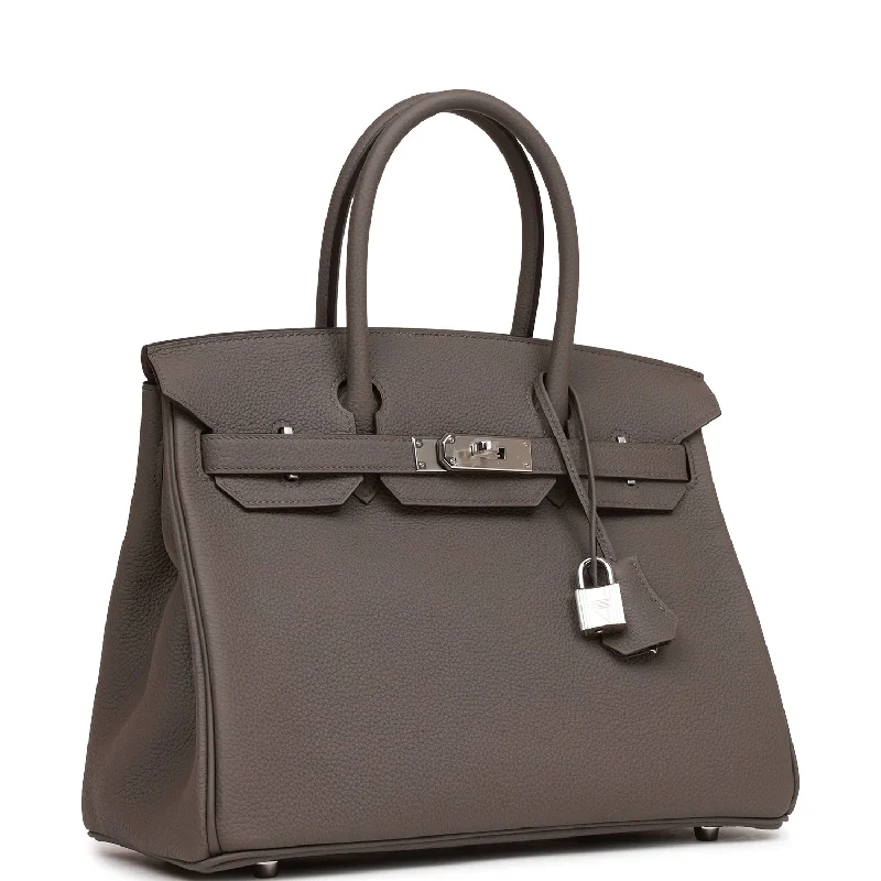 Hermes Birkin 30 Etain Togo Palladium Hardware