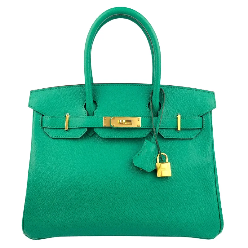 Hermès Birkin 30 Vert Jade Green Epsom With Gold Hardware