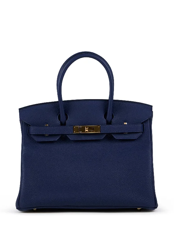 HERMÈS BIRKIN 30CM BLUE NAVY Togo Leather with Gold Hardware