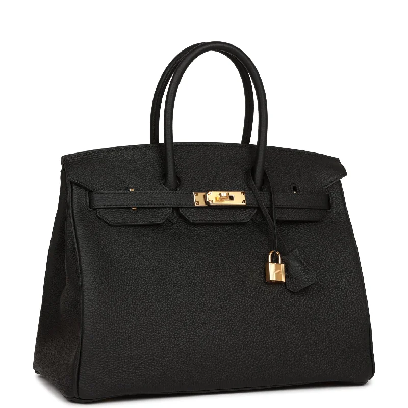 Hermes Birkin 35 Black Togo Gold Hardware