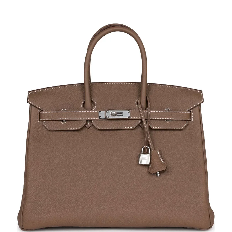 Hermes Birkin 35 Etoupe Togo Palladium Hardware