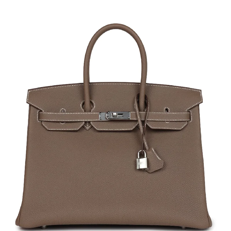 Hermes Birkin 35 Etoupe Togo Palladium Hardware