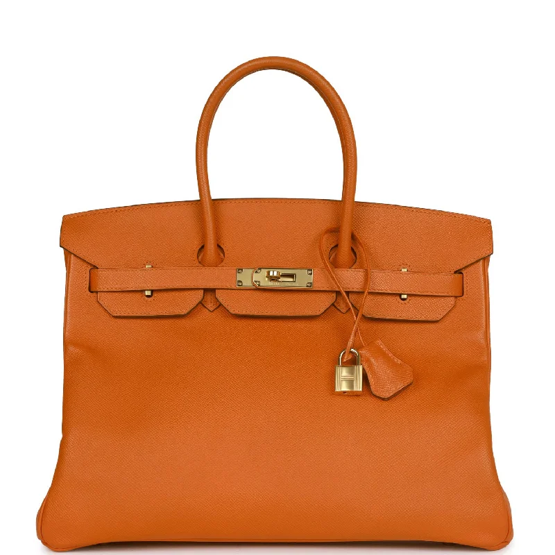 Hermes Birkin 35 Feu Epsom Gold Hardware