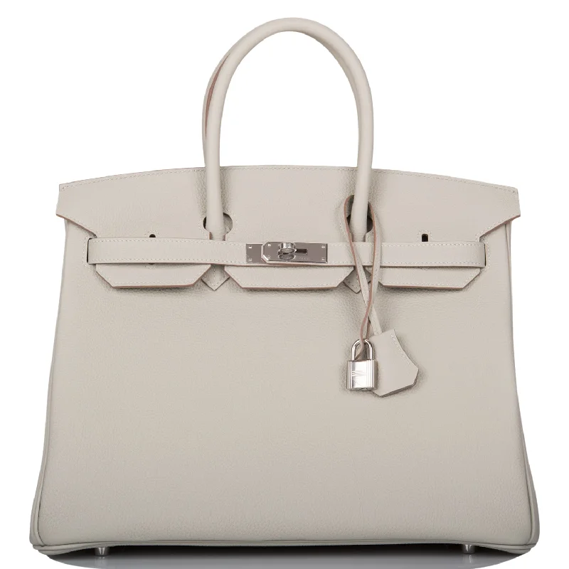 Hermes Birkin 35 Gris Perle Togo Palladium Hardware