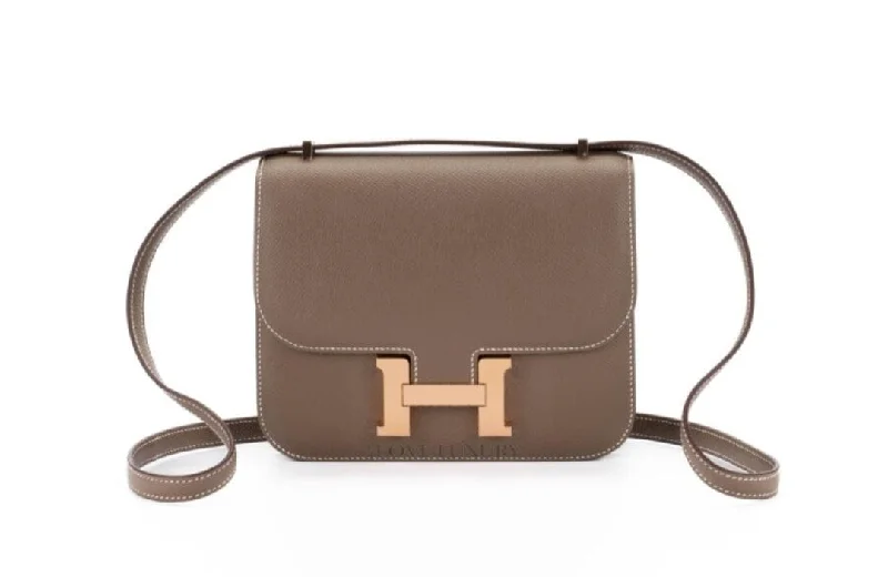 **Hermes Constance 18 Etoupe Epsom RGHW #B SKCB-086319