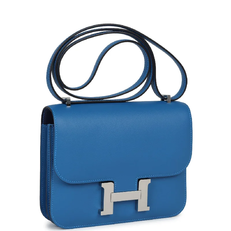 Hermes Constance 18 Mykonos Verso Evercolor Palladium Hardware