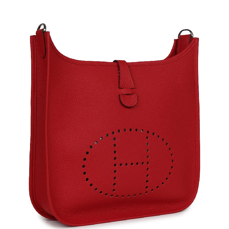 Hermes Evelyne III PM Vermillion Clemence Palladium Hardware