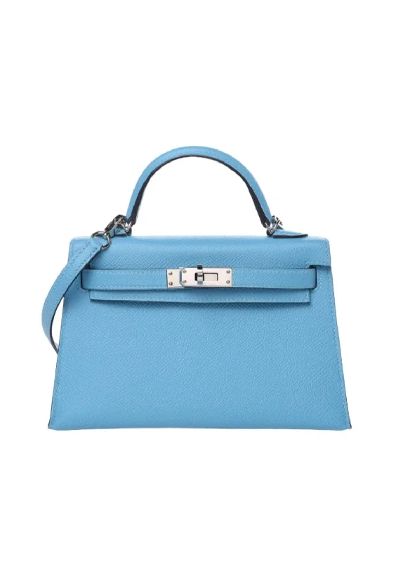 Hermès Kelly 20 Blue du Nord Epsom PHW #D SKC1774