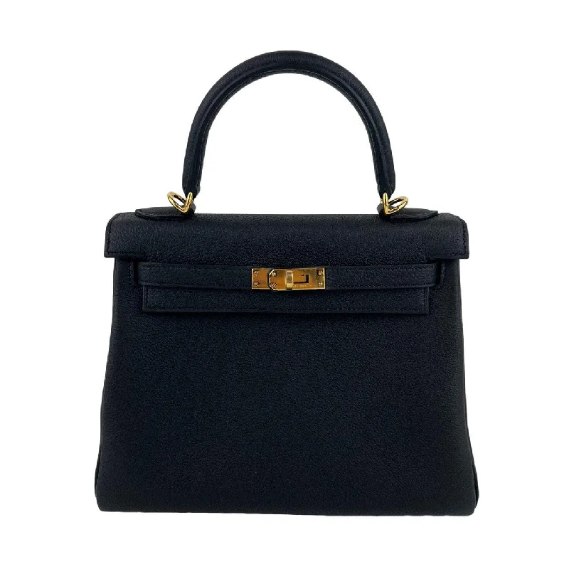 Hermes Kelly 25 Retourne Black Togo GHW #B SKCB-127568