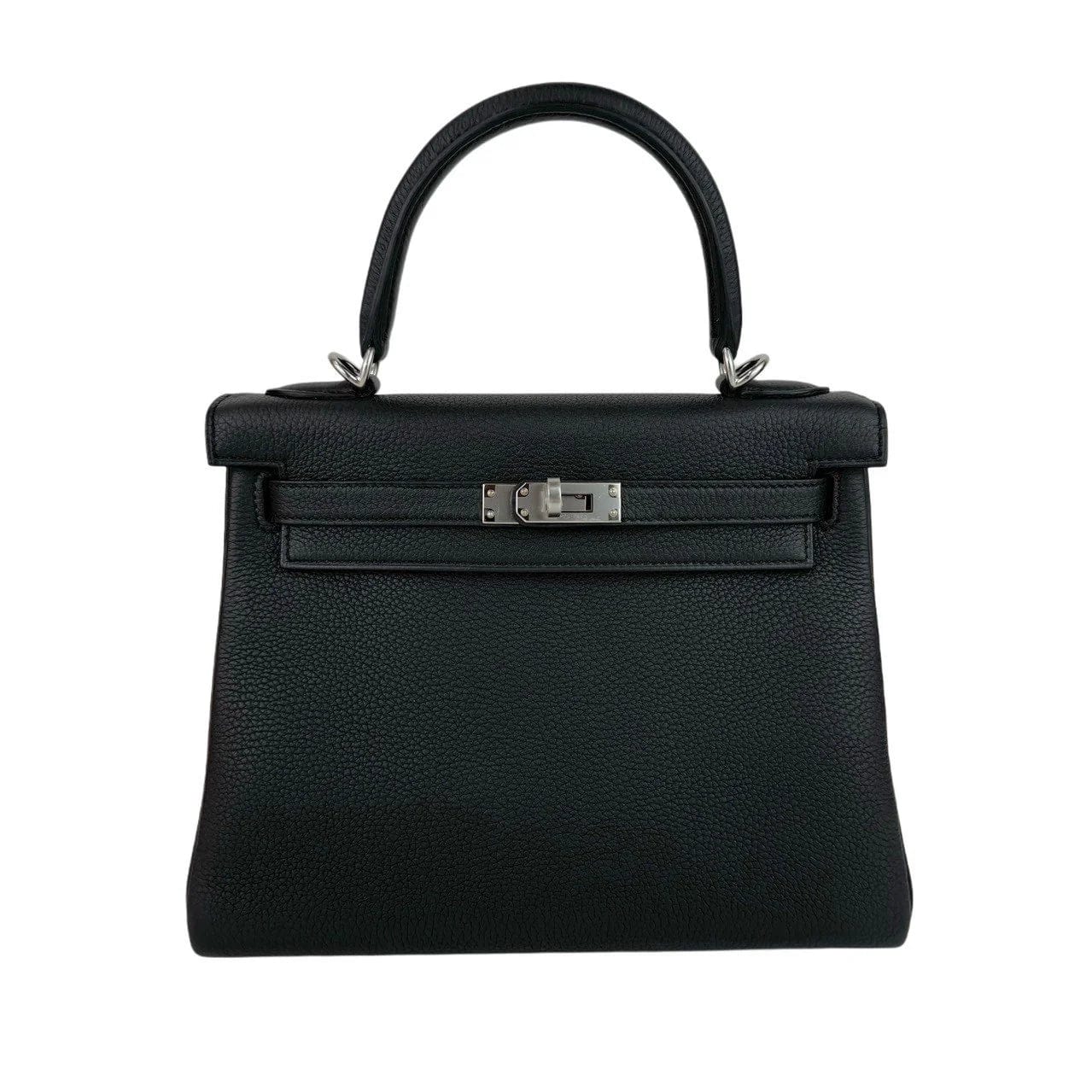 Hermes Kelly 25 Black Togo PHW #W SKCB-122539