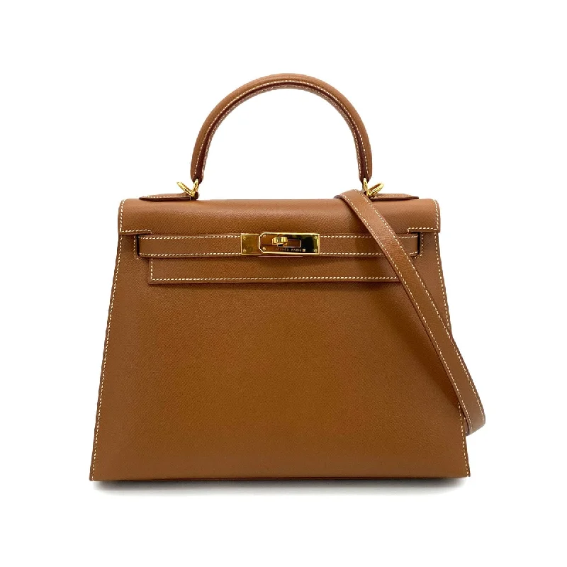 Hermes Vintage Kelly 28 Sellier Gold Courchevel GHW #D 90252019