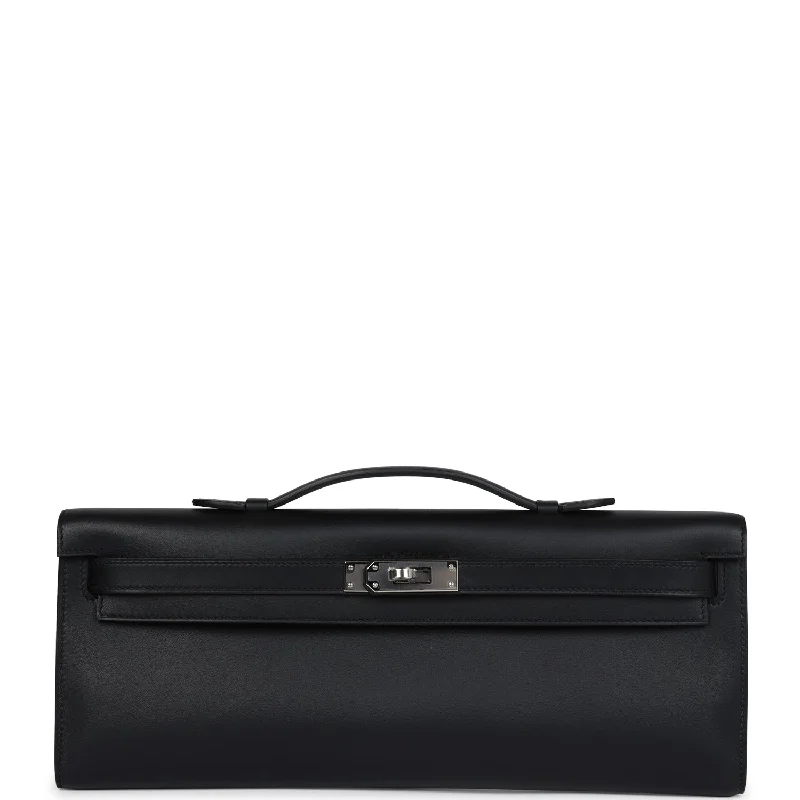 Hermes Kelly Cut Black Swift Palladium Hardware