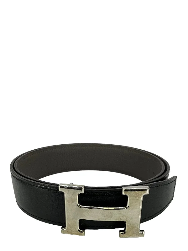 Hermes Leather Reversible Constance H Belt 32mm Size 30