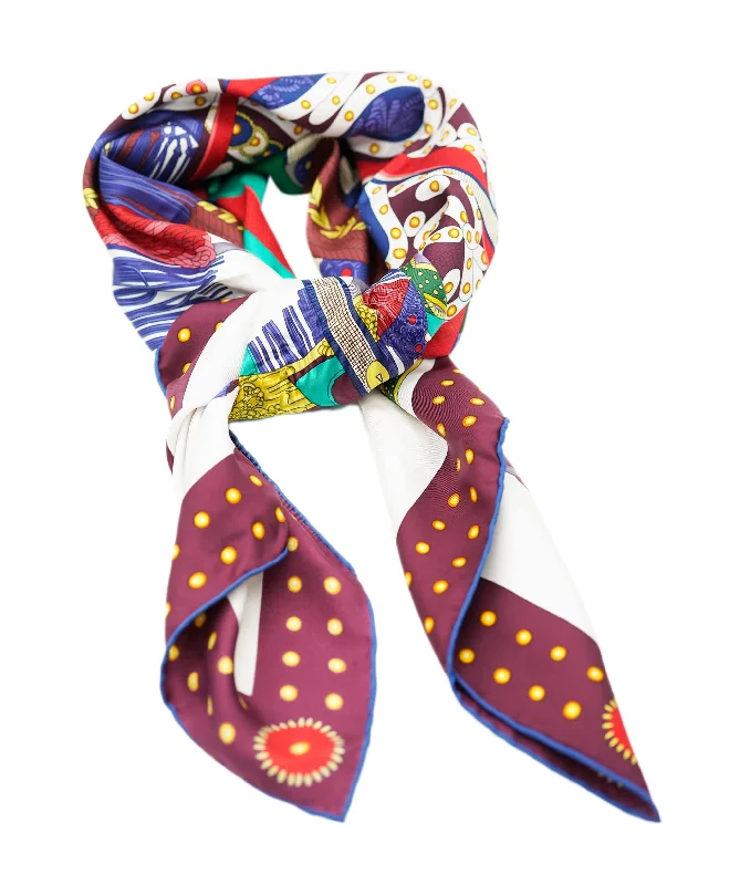 Hermes multi color silk scarf - AJC0755