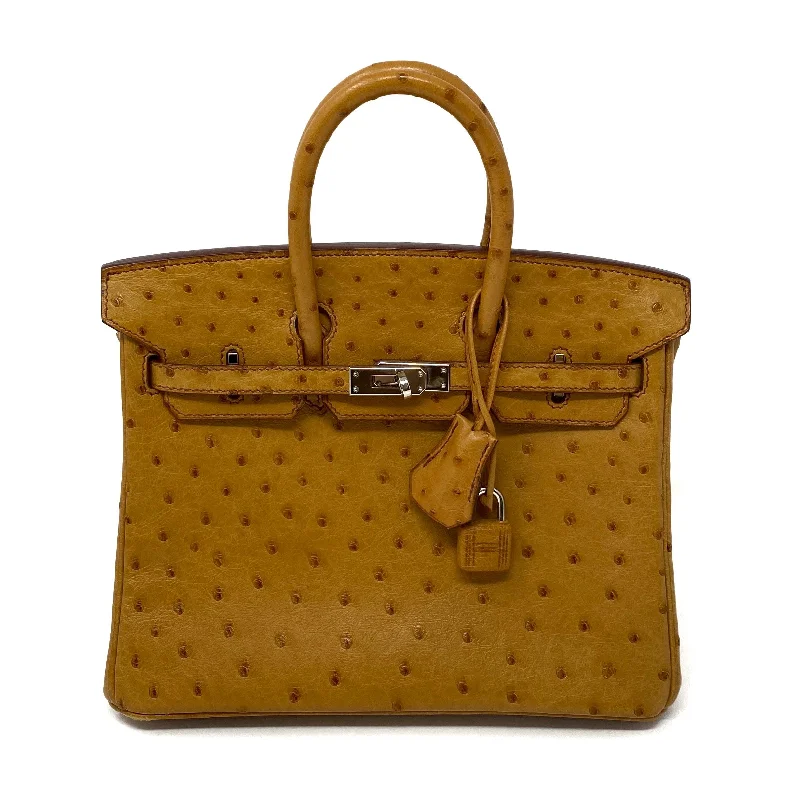 Hermes Saffron Ostrich Birkin 25