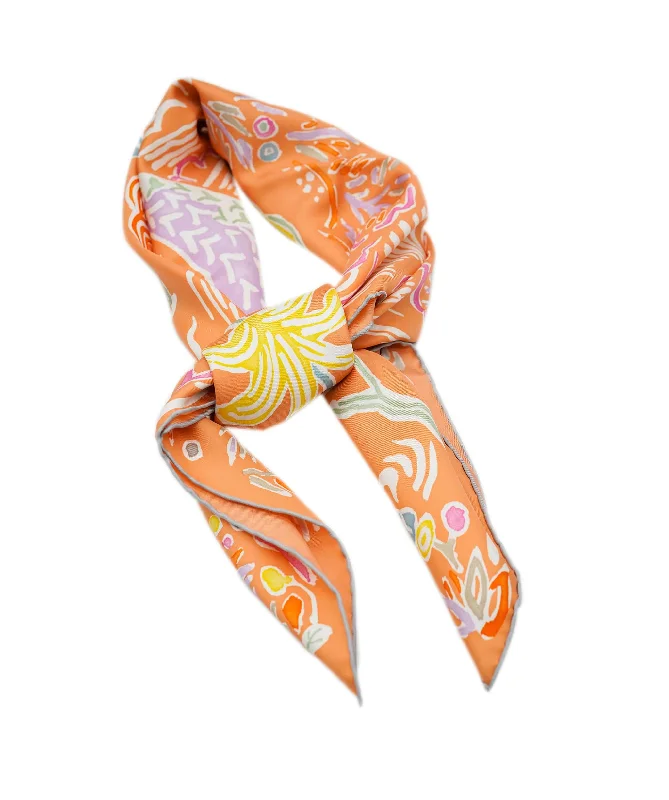 Hermes Scarf 90x90 Orange REC1727