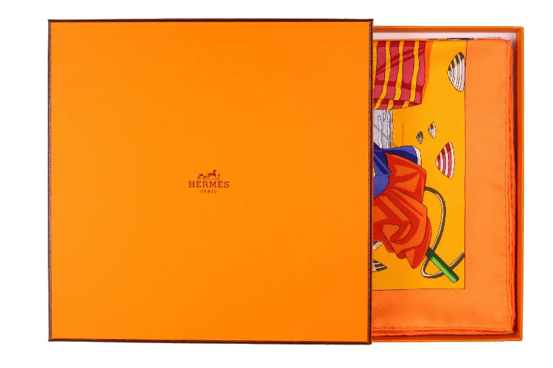 HERMÈS scarf “Charmes des Plages Normandes” by Loic Dubigeon