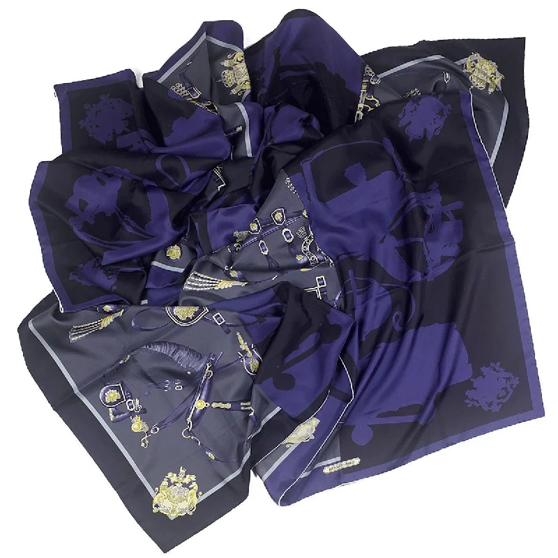 Hermes Scarf "Harnais de Cour en Patch" by Philippe Ledoux 140cm Silk