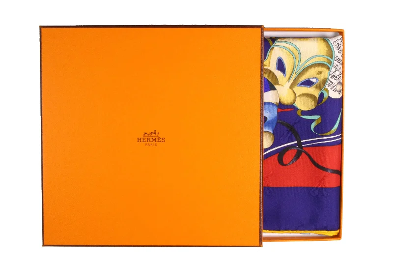 HERMÈS scarf “Le Carnaval de Venise” by Hubert de Watrigant