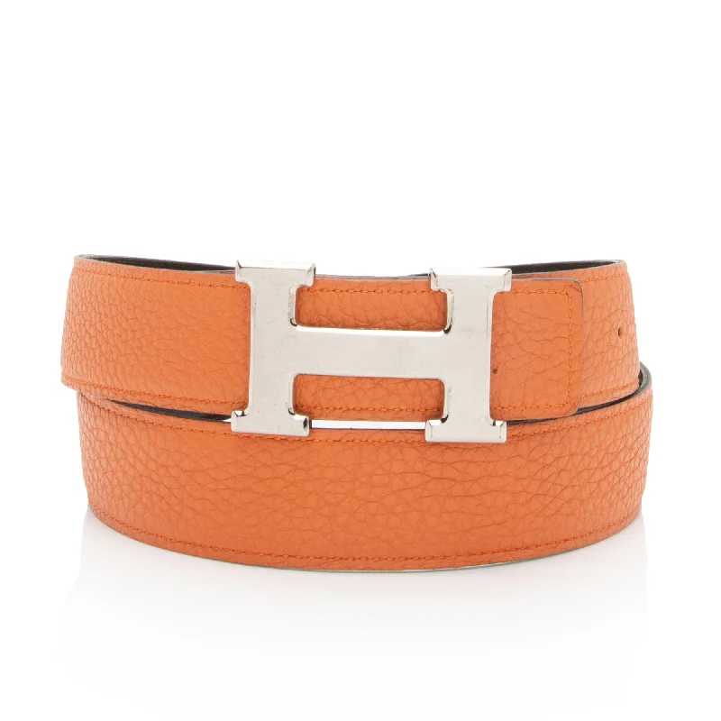 Hermes Togo Epsom Constance 32mm Reversible H Belt - Size 34 / 85 (SHF-8pQq4l)