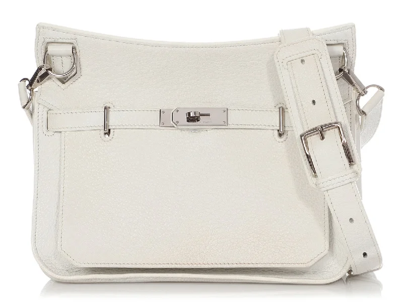 Hermès White Clémence Jypsière 28