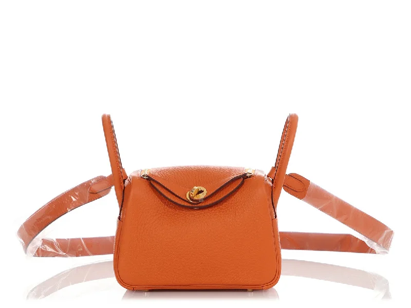 Hermès Mini Orange Clémence Lindy 20