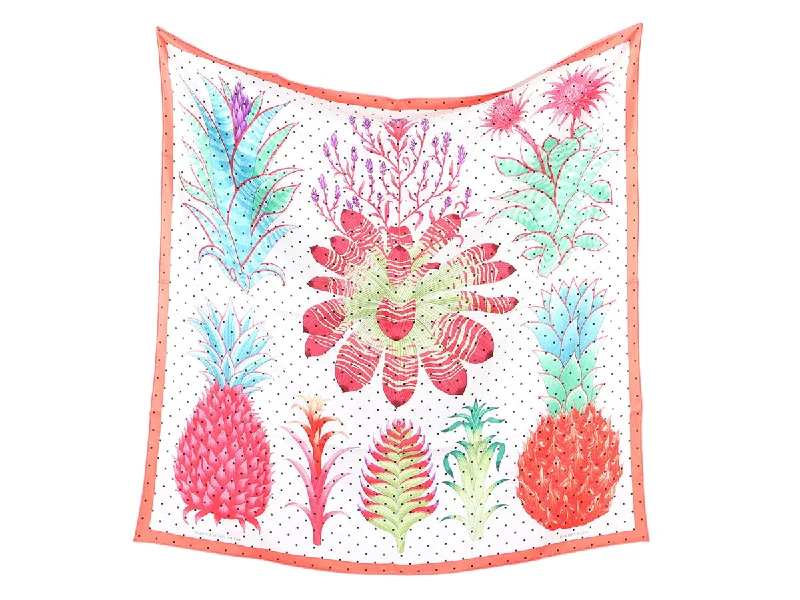 Hermès Index Bromeliaceae Silk Scarf 90cm