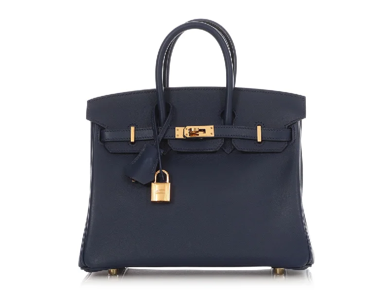 Hermès Dark Blue Swift Birkin 25