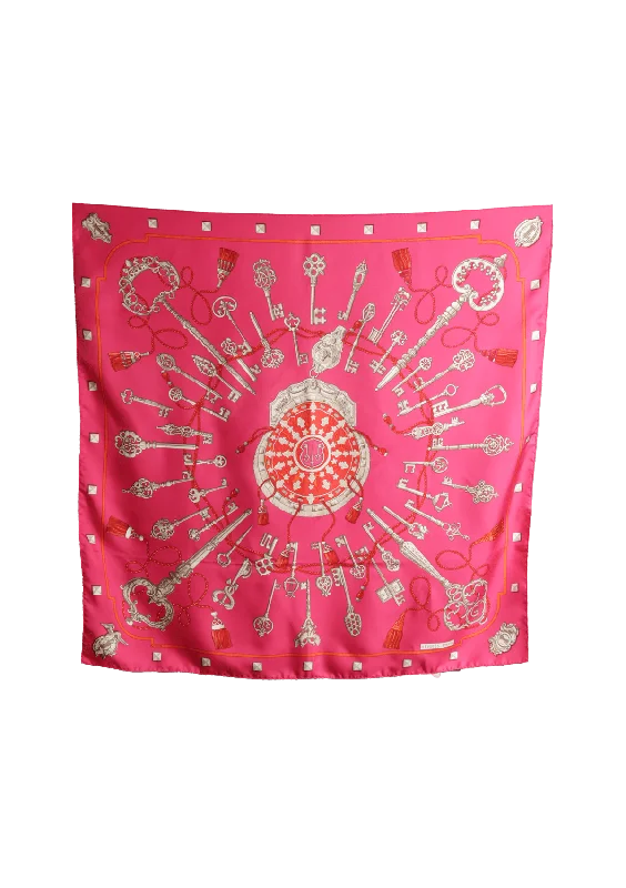 LES CLES SILK PRINT SCARF