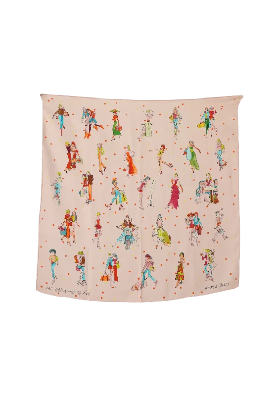 LES PARISIENNES DE KIRAZ SILK SCARF